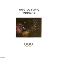 Guyana 1992 Genova 92, Edgar Grospiron S/s, Gold, Mint NH, Sport - Olympic Winter Games - Skiing - Sci
