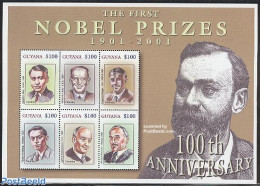 Guyana 2001 Nobel Prize Chemistry 6v M/s, Mint NH, History - Science - Nobel Prize Winners - Chemistry & Chemists - Nobel Prize Laureates