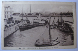 FRANCE - CALVADOS - HONFLEUR - Départ Du Bateau Du Havre - 1937 - Honfleur