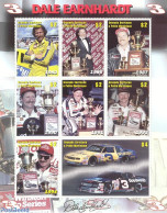 Grenada Grenadines 2001 Dale Earnhardt 8v M/s, Mint NH, Sport - Transport - Autosports - Sport (other And Mixed) - Aut.. - Cars