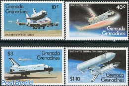 Grenada Grenadines 1981 Space Shuttle 4v, Mint NH, Transport - Aircraft & Aviation - Space Exploration - Avions