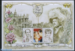 Grenada 1999 Edward & Sophie Wedding 3v M/s, Mint NH, History - Charles & Diana - Kings & Queens (Royalty) - Familles Royales