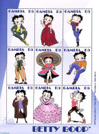 Gambia 2000 Betty Boop 9v M/s, Mint NH, Art - Comics (except Disney) - Fumetti