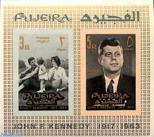Fujeira 1965 J.F. Kennedy S/s Imperforated, Mint NH, History - American Presidents - Fujeira