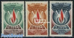 France 1975 UNESCO 3v, Mint NH, History - Unesco - Nuovi