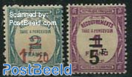 France 1929 Postage Due, Overprints 2v, Unused (hinged) - 1859-1959 Postfris