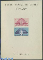 France 1942 Levant Post S/s Imperforated, Mint NH - Ungebraucht