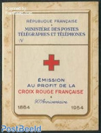 France 1954 Red Cross Booklet, Mint NH, Health - Nature - Red Cross - Birds - Stamp Booklets - Art - Paintings - Ungebraucht