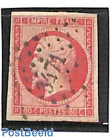 France 1853 80c Carmine, Used (3471), Used Stamps - Oblitérés