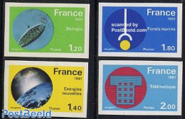 France 1981 Science & Technology 4v, Imperforated, Mint NH, Science - Computers & IT - Energy - Nuevos
