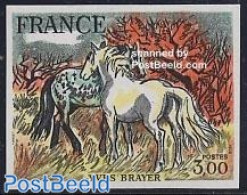France 1978 Brayer Painting 1v Imperforated, Mint NH, Nature - Horses - Modern Art (1850-present) - Unused Stamps