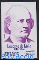 France 1978 Leconte De Lisle 1v Imperforated, Mint NH, Art - Authors - Ungebraucht