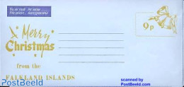 Falkland Islands 1978 Aerogramme 9p, Christmas, Unused Postal Stationary, Religion - Christmas - Noël