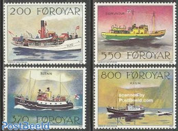 Faroe Islands 1992 Postal Ships 4v, Mint NH, Transport - Post - Ships And Boats - Posta