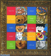 Great Britain 2000 Smiling M/s (perf. 14.25)(tabs May Vary), Mint NH, Nature - Performance Art - Various - Cats - Circ.. - Autres & Non Classés