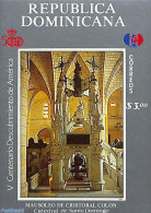 Dominican Republic 1988 Santo Domingo Cathedral S/s, Mint NH, Religion - Churches, Temples, Mosques, Synagogues - Kerken En Kathedralen