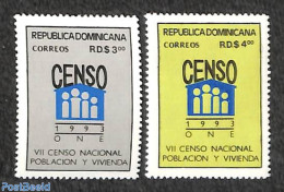Dominican Republic 1993 National Census 2v (3p,4p), Mint NH, Science - Statistics - Unclassified