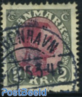 Denmark 1926 2 Kr Darkgreen/lilacred, Used - Gebraucht