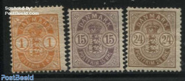 Denmark 1901 Definitives 3v, Unused (hinged) - Ungebraucht