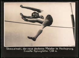 Fotografie Deutsche Leichtathletik-Meisterschaft, Skoczinski Der Neue Deutsche Meister Im Hochsprung  - Sports