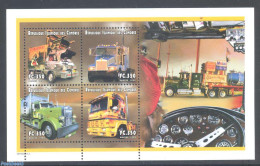 Comoros 1999 Trucks 4v M/s, Mint NH, Transport - Automobiles - Cars