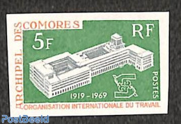 Comoros 1969 I.L.O. Anniv 1v Imperforated, Mint NH, History - Isole Comore (1975-...)