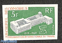 Comoros 1969 I.L.O. Anniv 1v Imperforated, Mint NH, History - Comores (1975-...)