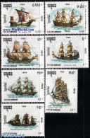 Cambodia 1990 Ships 7v, Mint NH, Transport - Ships And Boats - Boten
