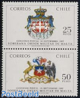 Chile 1983 Malteser Order 2v, Mint NH, Health - History - St John - Coat Of Arms - Christianity