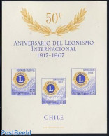 Chile 1967 Lions Club Imperforated Sheet Blue/yellow, Mint NH, Various - Lions Club - Rotary, Lions Club