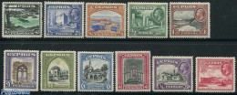 Cyprus 1934 Definitives 11v, Unused (hinged), Nature - Religion - Trees & Forests - Churches, Temples, Mosques, Synago.. - Ungebraucht