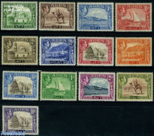Aden 1939 Definitives 13v, Unused (hinged), Nature - Transport - Camels - Ships And Boats - Boten