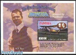 Zambia 2003 A.V. Roe S/s, Mint NH, Transport - Aircraft & Aviation - Airplanes