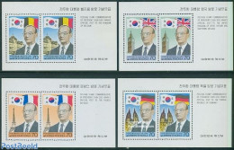 Korea, South 1986 European Visit 4 S/s, Mint NH, History - Korea, South