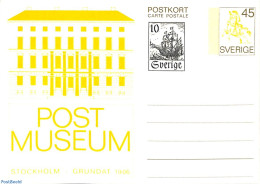 Sweden 1972 Postcard 10+45 Ore, Unused Postal Stationary, Nature - Transport - Horses - Post - Ships And Boats - Art -.. - Storia Postale