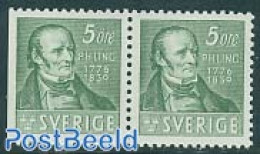 Sweden 1939 P.H. Ling Pair (3 Sides Perforated), Mint NH - Nuovi