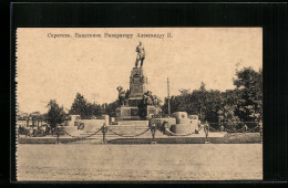 AK Saratow, Platz Mit Denkmal  - Russie
