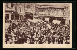 AK Tiflis, Belebter Marktplatz  - Georgië