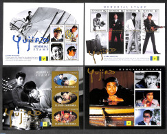 Saint Vincent 1993 Yujiro Ishihara 4 S/s, Mint NH, Performance Art - Transport - Film - Movie Stars - Music - Ships An.. - Cinéma