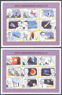 Saint Vincent 1994 Moonlanding 18v (2 M/s), Mint NH, Transport - Space Exploration - St.Vincent (1979-...)