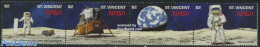 Saint Vincent 1989 20 Years Moonlanding 4v [:::], Mint NH, Transport - Space Exploration - St.Vincent (1979-...)