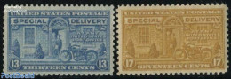 United States Of America 1944 Special Delivery 2v, Mint NH, Transport - Post - Motorcycles - Ungebraucht