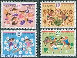Taiwan 2001 Children Songs 4v, Mint NH, Performance Art - Music - Art - Children's Books Illustrations - Music