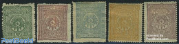 Turkey 1892 Definitives 5v, Unused (hinged) - Andere & Zonder Classificatie
