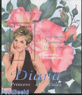 Tuvalu 2002 Lady-Di S/s, Mint NH, History - Nature - Charles & Diana - Roses - Königshäuser, Adel