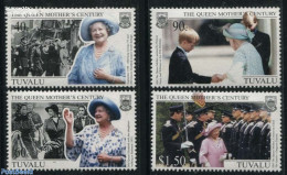 Tuvalu 1999 Queen Mother 4v, Mint NH, History - Various - Kings & Queens (Royalty) - Uniforms - Familles Royales