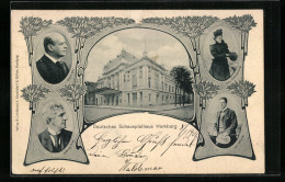 AK Hamburg-St.Georg, Deutsches Schauspielhaus, Porträtbild Von Robert Nhil, Ludwig-Max, Carl Wagner  - Mitte