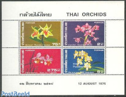 Thailand 1975 Orchids S/s, Without Control Number, Mint NH, Nature - Flowers & Plants - Orchids - Thaïlande