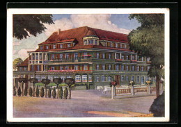 Künstler-AK Bad Dürrheim, Park-Hotel Kreuz  - Bad Dürrheim