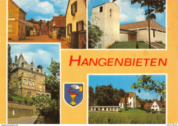 [67] HANGENBIETEN (Bas Rhin) Eglise Protestante Rue Principale Le Château Eglise Catholique # Blason Cpm 1987 - Andere & Zonder Classificatie